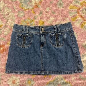 vintage y2k paris blues micro mini denim skirt size 9